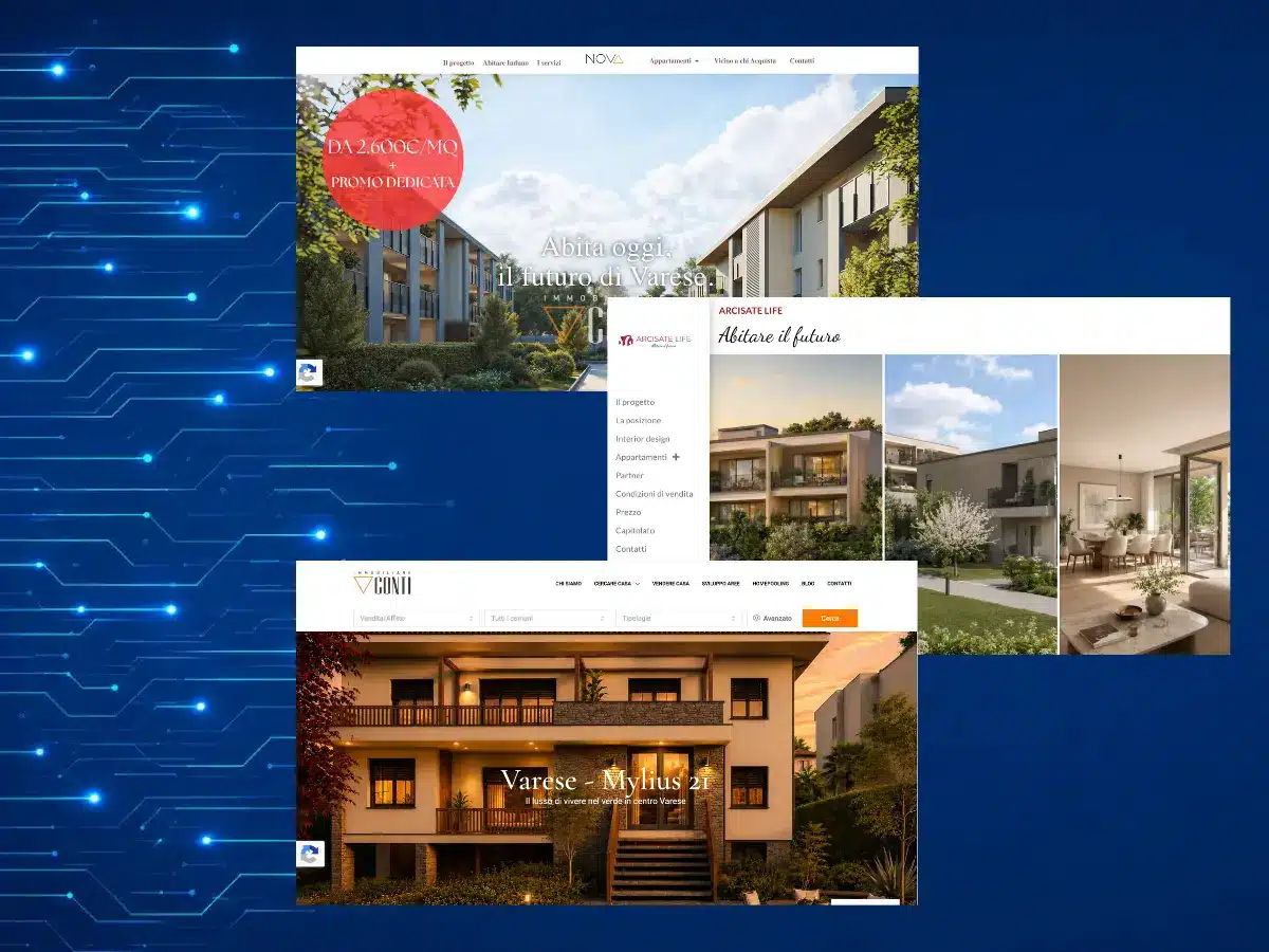 Siti dei progetti residenziali di Immobiliare Conti